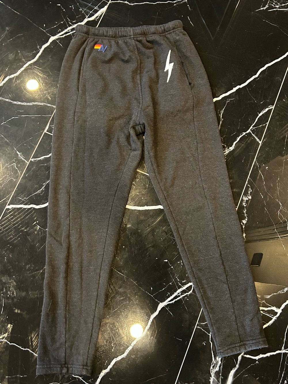 Aviator Nation Charcoal Pullover with Yellow Label Accent